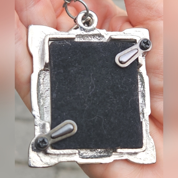 Anthropologie Enamel & Swarovski Crystal Frame Ornament w/SS Telephone Charm - Picture 7 of 7